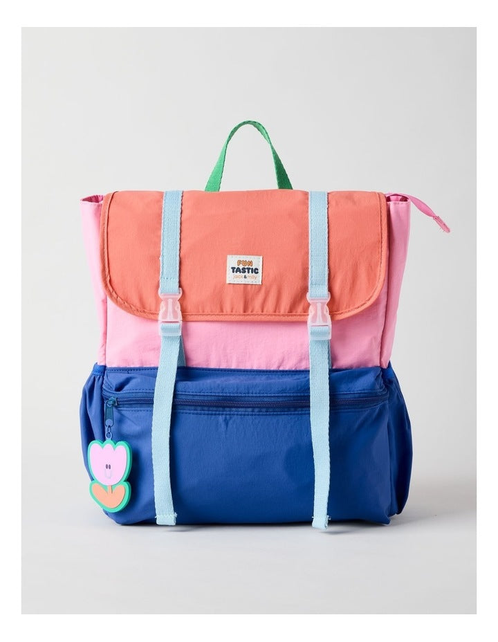 Colour Blocked Backpack in Pink
