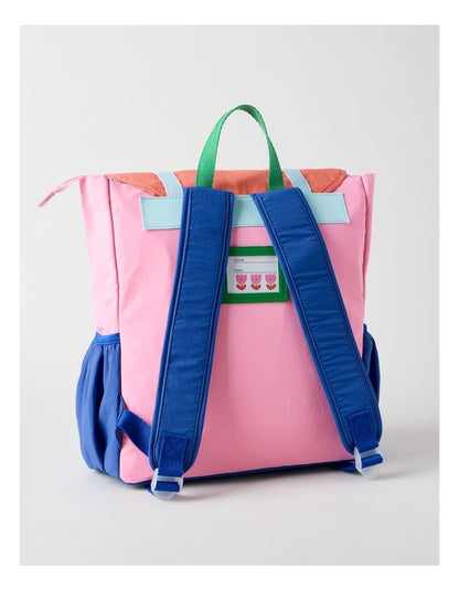 Colour Blocked Backpack in Pink