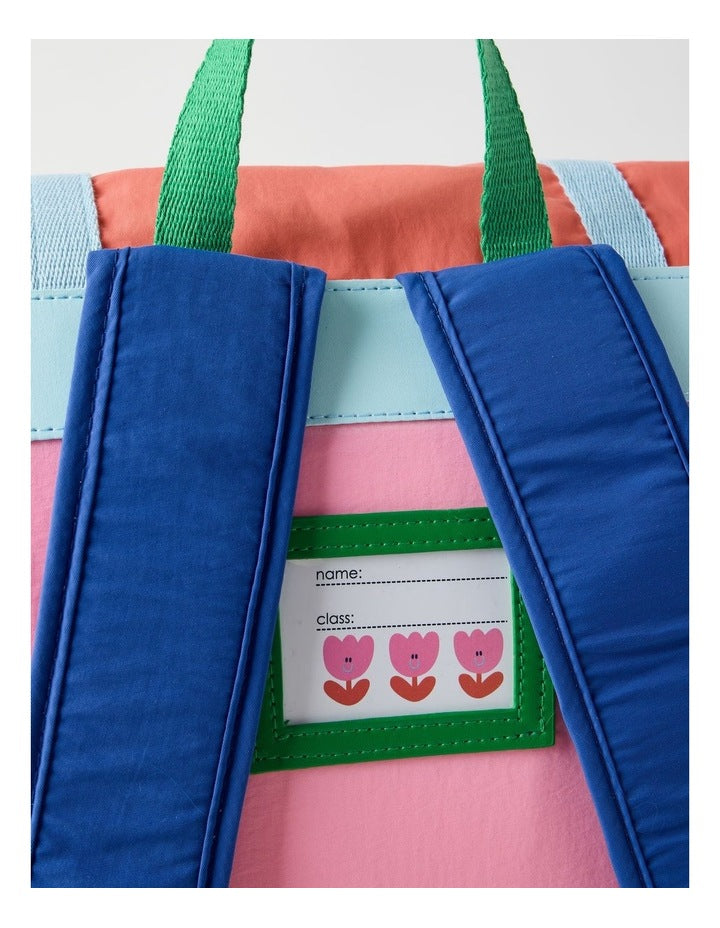Colour Blocked Backpack in Pink