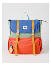 Colour Blocked Backpack in Green