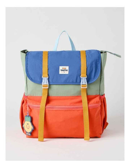 Colour Blocked Backpack in Green