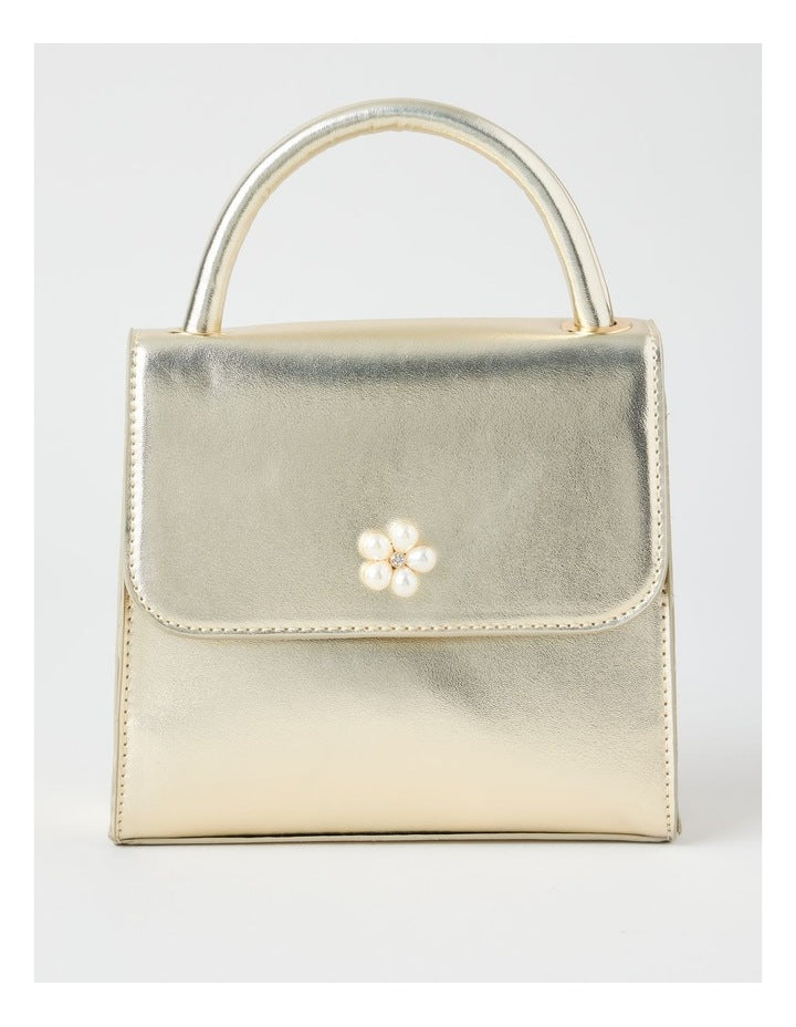 Embellished Cross Body Bag in Gold