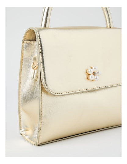 Embellished Cross Body Bag in Gold