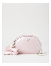 Origami Satin Bow Cross Body Bag in Pink