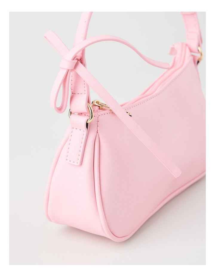 Shoulder Bag with Bow in Pink