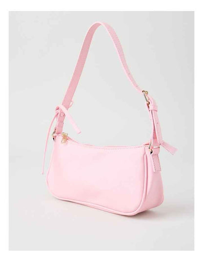 Shoulder Bag with Bow in Pink