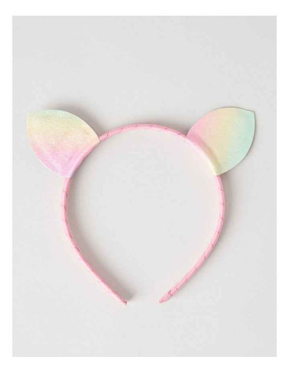 Cat Ear Headband in Glitter Rainbow
