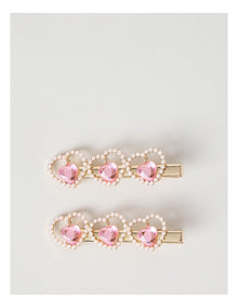 2 Pack Jewel Hair Clip Set
