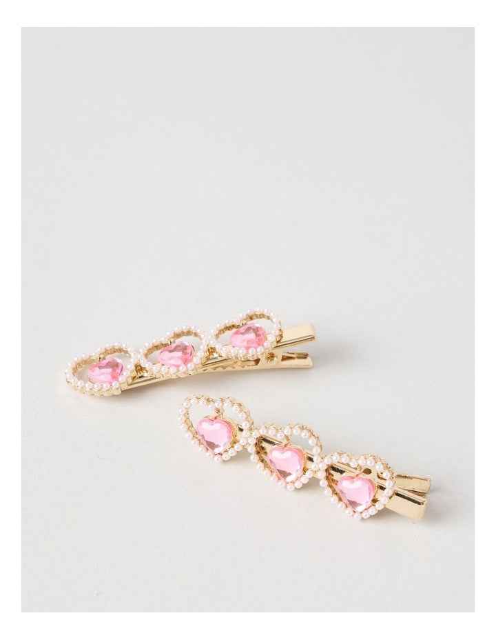 2 Pack Jewel Hair Clip Set