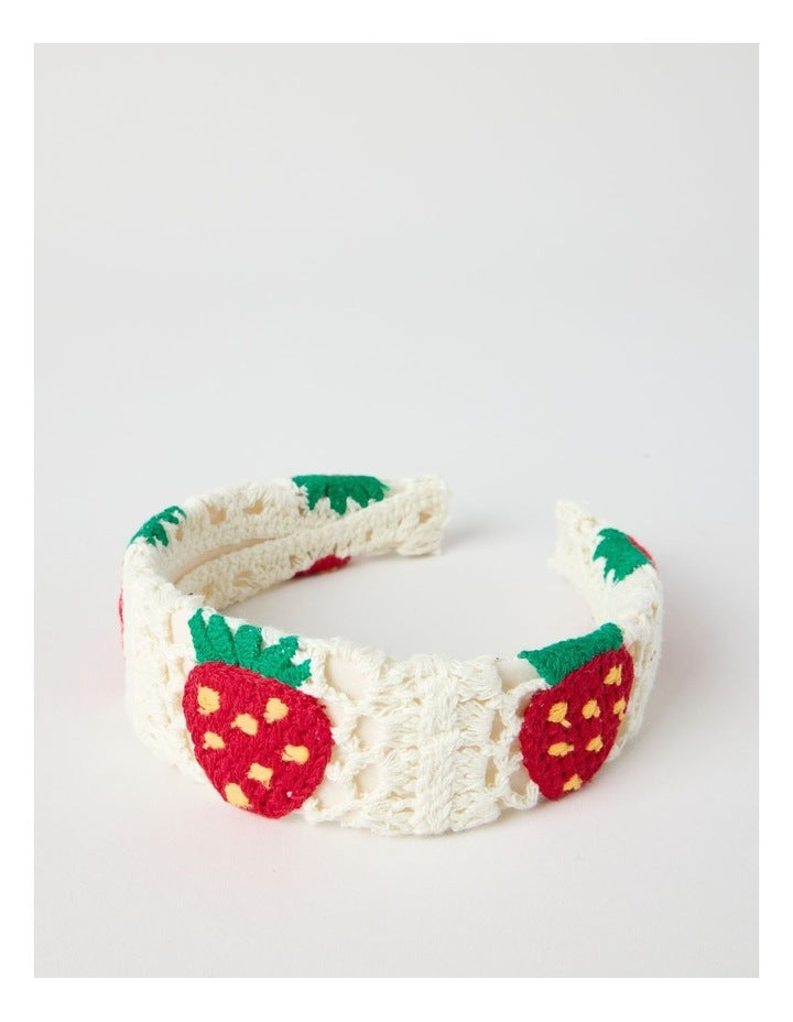 Crochet Strawberry Headband