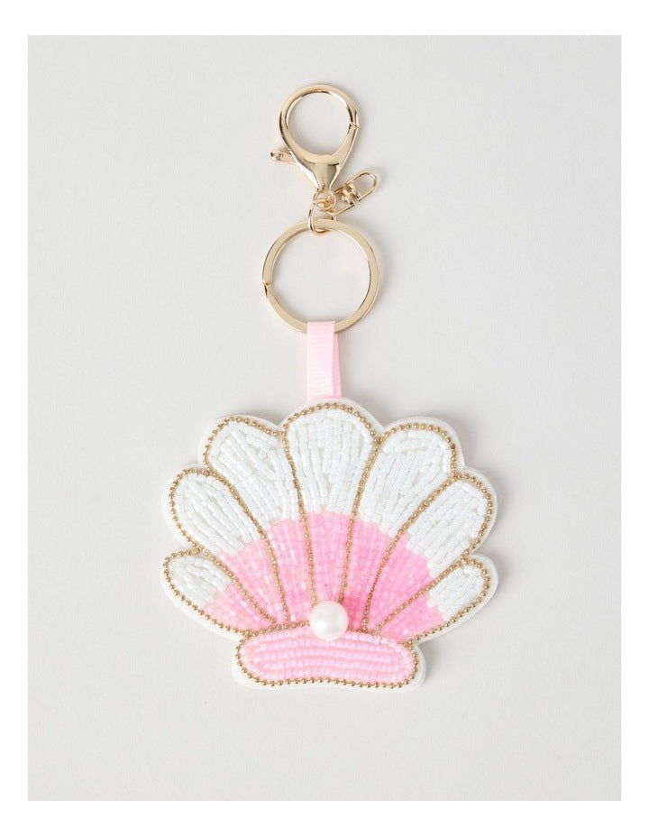 Beaded Shell Bag Charm in Assorted