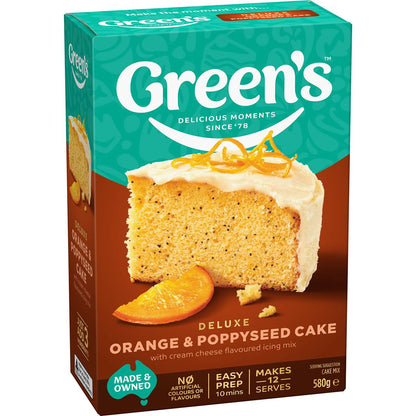 Green's Deluxe Orange Poppyseed Cake Mix 580g