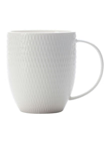 White Basics Diamonds Coupe Mug 420ml in White