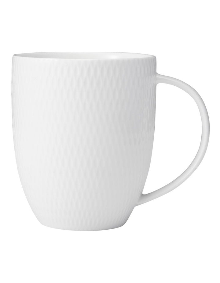 White Basics Diamonds Coupe Mug 420ml in White