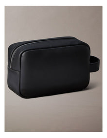 Raised Logo Washbag in Black