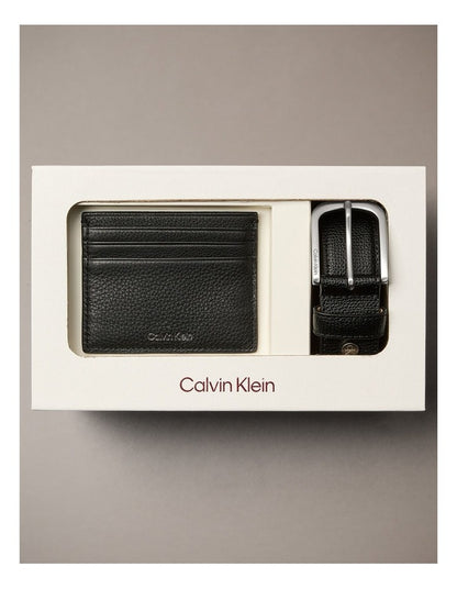 Leather Cardholder and Belt Gift Set
