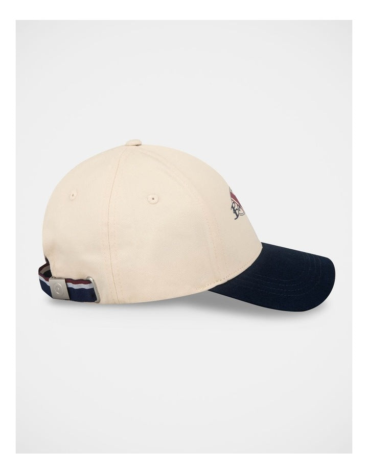 Contrast Peak Hat in Natural and Navy