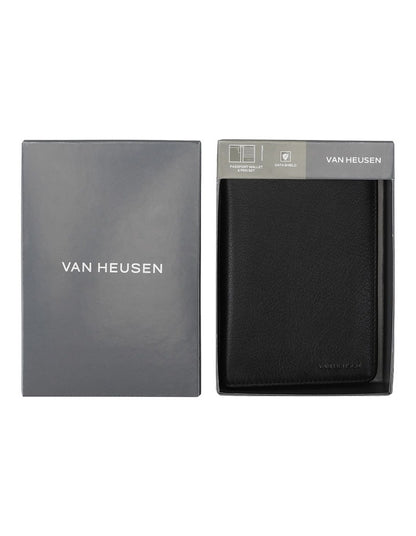 RFID Passport Wallet and Slim Pen in Black