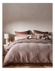 Beechworth Stonewashed Cotton Waffle Quilt Cover Set in Dove
