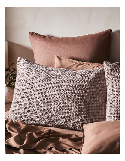 Beechworth Stonewashed Cotton Waffle Quilt Cover Set in Dove