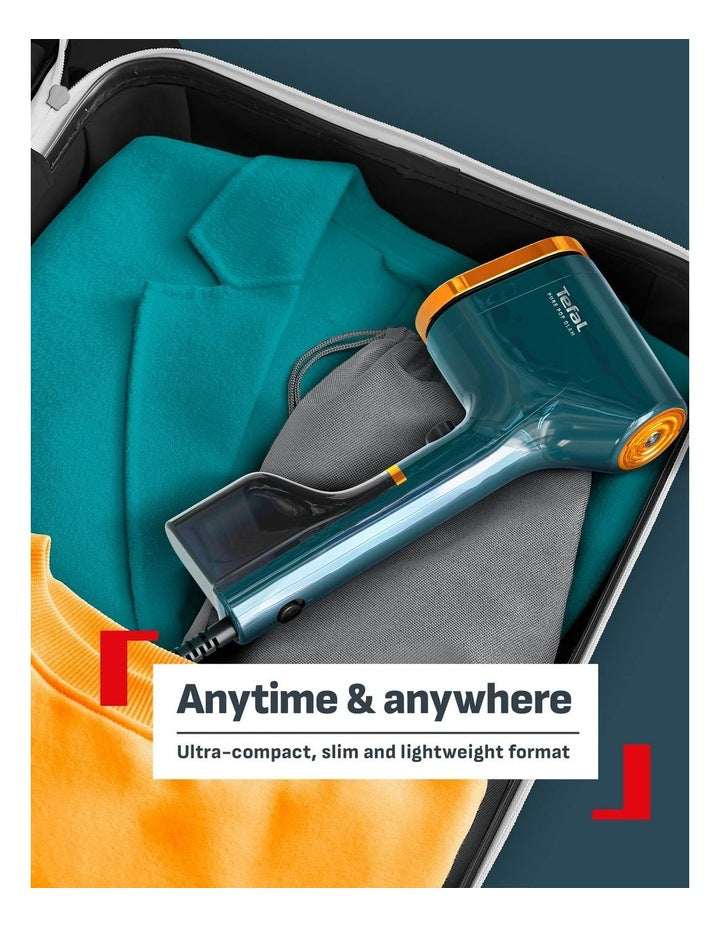 Pure Pop Handheld Garment Steamer in Teal/Gold DT2050