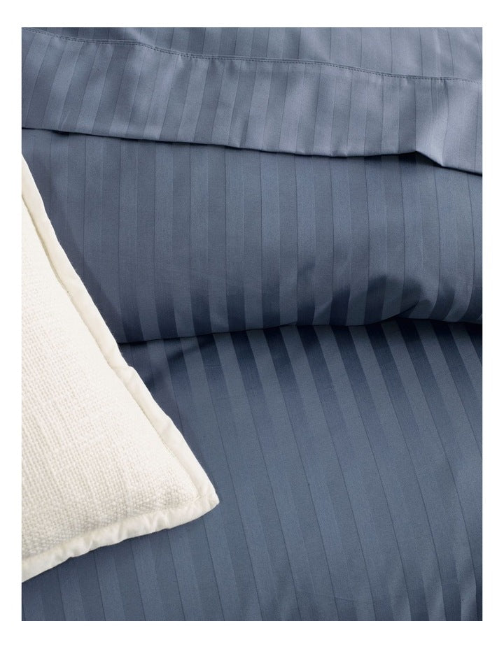 Hotel Collection 500TC Cotton Jacquard Quilt Cover Set in Ink