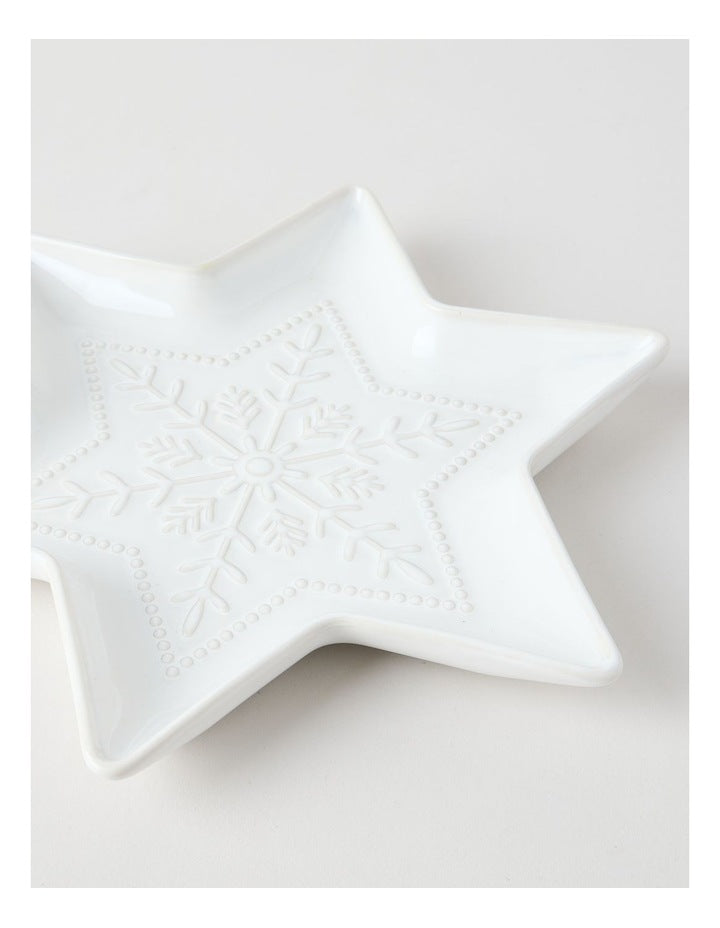Heirloom Woodland Star Plate 27.5cm in Cream