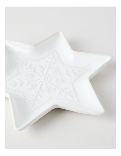 Heirloom Woodland Star Plate 27.5cm in Cream