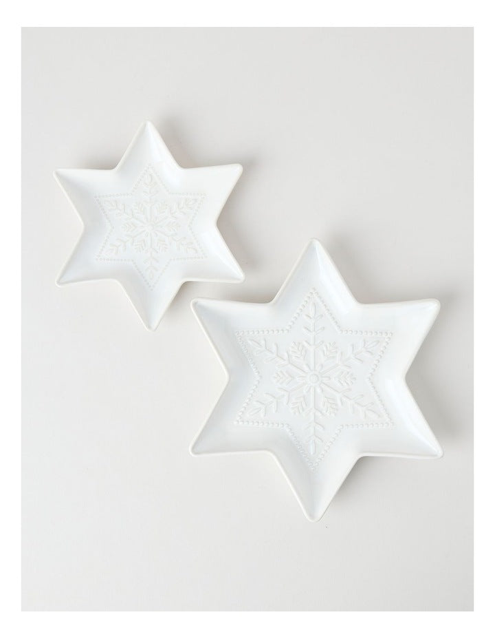 Heirloom Woodland Star Plate 27.5cm in Cream