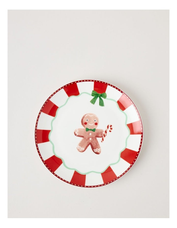 Festive Treats Side Plate in Gingerbread