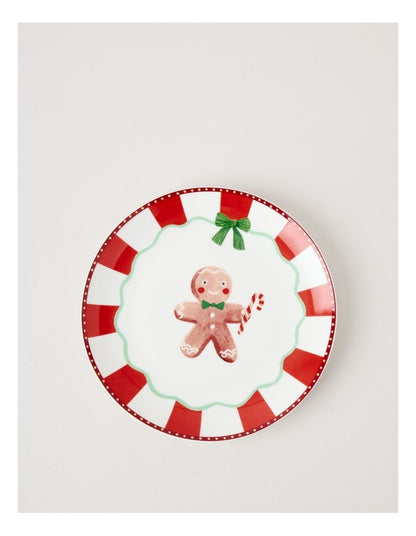 Festive Treats Side Plate in Gingerbread