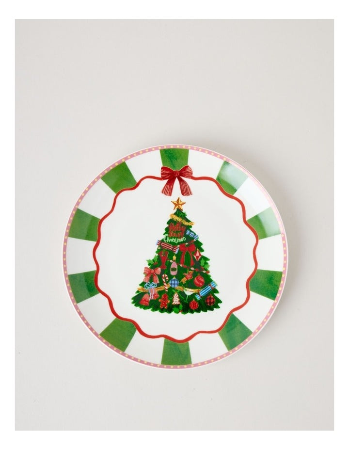 Festive Treats Side Plate in Christmas Tree