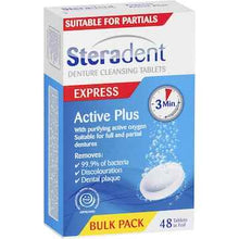 Steradent Denture Cleansing Tablets Active Plus 48 pack
