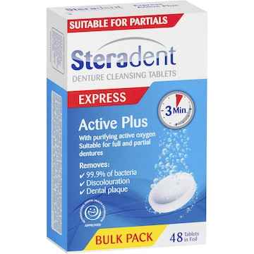 Steradent Denture Cleansing Tablets Active Plus 48 pack