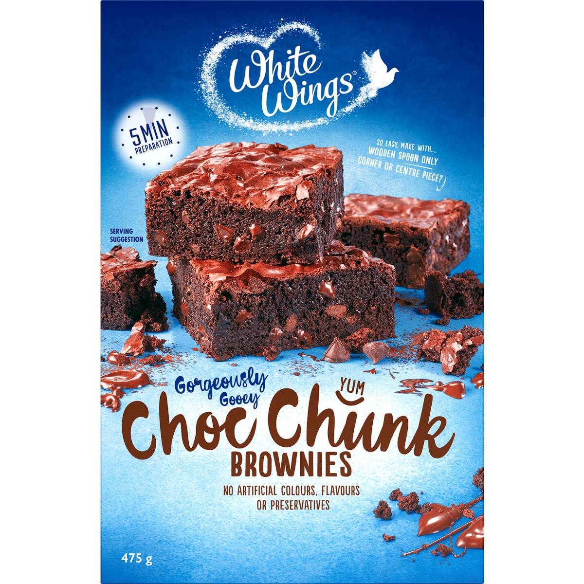 White Wings Brownie Mix Chocolate Chunk 475g