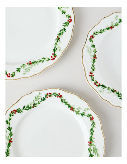 Heirloom Christmas Holly Berry 12pc Dinner Set