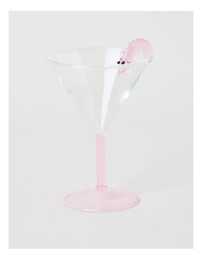 Martini Prawn Glass Set of 2 220ml in Pink