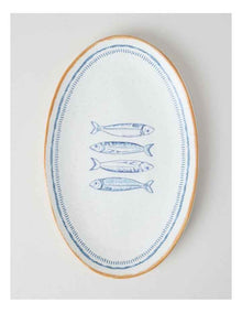 Pisces Oval Platter in White