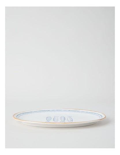 Pisces Oval Platter in White