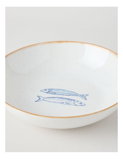 Pisces Serve Bowl in White