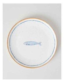 Pisces Dinner Plate in White
