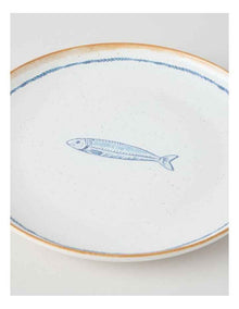 Pisces Dinner Plate in White