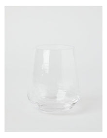 Hammered Tumbler Set of 4 400ml in Clear