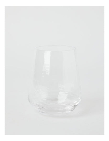 Hammered Tumbler Set of 4 400ml in Clear
