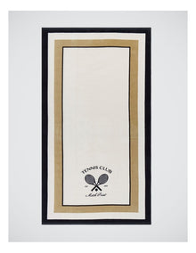 Tennis Club Printed Beach Towel in Multi