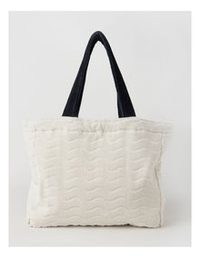 Wave Beach Bag in Cream