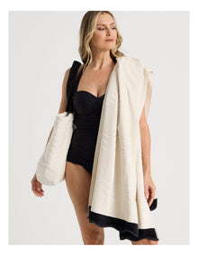 Wave Beach Towel in Cream
