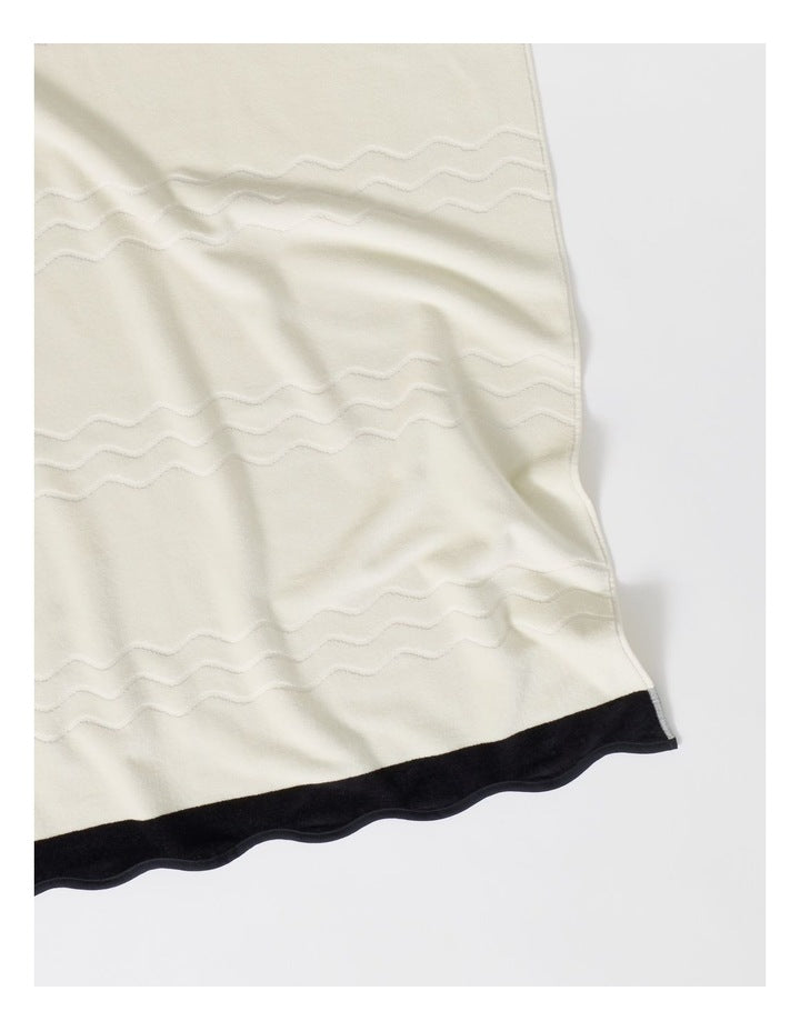 Wave Beach Towel in Cream