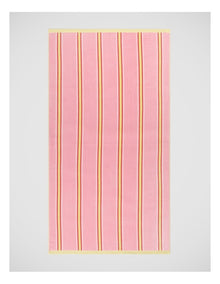 Arlo Stripe Beach Towel in Pink
