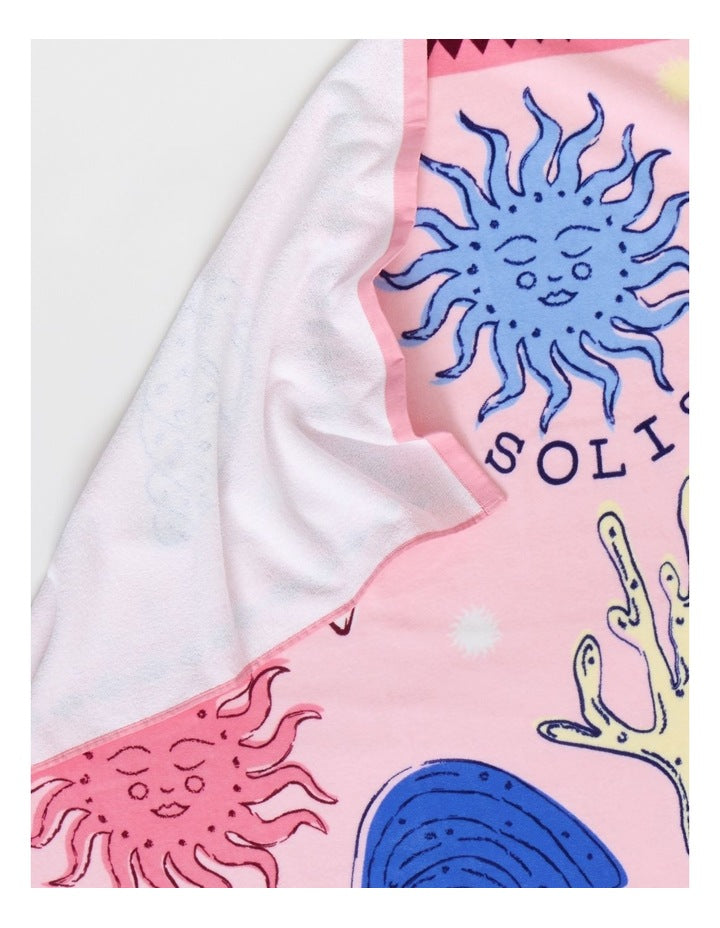 Italian Dream Printed Velour Beach Towel in Multi